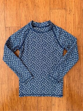 Petit Bateau Girls Long Sleeve Rash Guard Swim Top – Fits 4–5Y